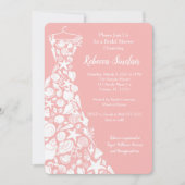 Uitnodiging voor bruidsdouche, strand, Zee Shell J (Voorkant)