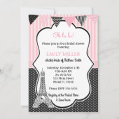 Uitnodiging voor bruidsdouche van de Eiffeltoren i (Voorkant)