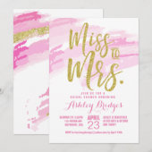 Uitnodiging voor bruidsdouche van juffrouw tot mev (Voorkant / Achterkant)