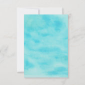 Uitnodiging voor bruidsdouche - Waterverf, strand, (Achterkant)