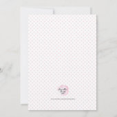 Uitnodiging voor bruidsdouche | Witte en roze bloe (Achterkant)