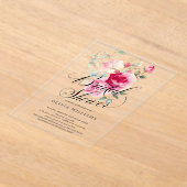 Uitnodiging voor bruidsfeest Blush Blossom (Laagn)