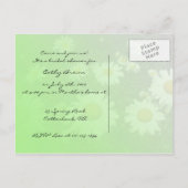 Uitnodiging voor bruidsfeest briefkaart (Achterkant)