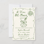 Uitnodiging voor bruidsfeest 'Een tini beetje dich (Voorkant)