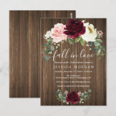 Uitnodiging voor bruidsfeest 'Eerlijk Gezegd Verli (Voorkant / Achterkant)