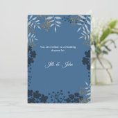 Uitnodiging voor bruidsfeest Elegante botanische b (Staand voorkant)