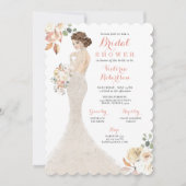 Uitnodiging voor bruidsfeest 'Fall Glam Bride in G (Voorkant)