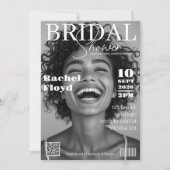 Uitnodiging voor bruidsfeest in stijl van modern t (Voorkant)