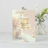 Uitnodiging voor Bruidsfeest Informatiekaartje (Staand voorkant)