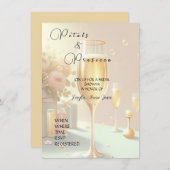 Uitnodiging voor Bruidsfeest Informatiekaartje (Voorkant / Achterkant)