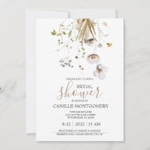 Uitnodiging voor bruidsfeest met wilde bloemen (Voorkant)