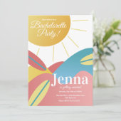 Uitnodiging voor Bruidsfeest op het Strand met Sur (Staand voorkant)