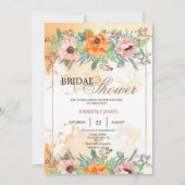 Uitnodiging voor bruidsfeest Poppy Flowers (Voorkant)