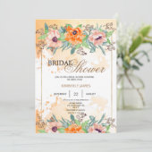 Uitnodiging voor bruidsfeest Poppy Flowers (Staand voorkant)