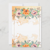 Uitnodiging voor bruidsfeest Poppy Flowers (Achterkant)