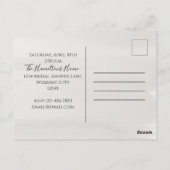 Uitnodiging voor bruidsfeest Pretty Simple Elegant (Achterkant)