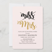 Uitnodiging voor bruidsfeest van Miss naar Mrs. (Voorkant)