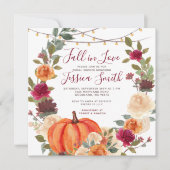 Uitnodiging voor bruidsfeest 'Verliefd in verbrand (Voorkant)