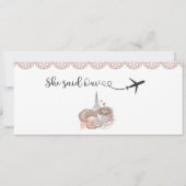 Uitnodiging voor bruidsfeest, Ze zei Oui Ja (Achterkant)