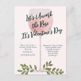 Uitnodiging voor bruidsfeestje op Valentijnsdag me