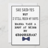 Uitnodiging voor bruidsjonker of getuige van de br (Voorkant)