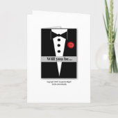 Uitnodiging voor bruidsjonkers met geruit randje (Achterkant)