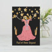 Uitnodiging voor bruidsmeisje Halloween bruiloft (Staand voorkant)