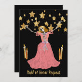 Uitnodiging voor bruidsmeisje Halloween bruiloft (Voorkant / Achterkant)