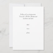 uitnodiging voor bruidsmeisje lunch (Achterkant)