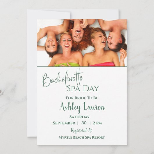 Uitnodiging voor Bruidsmeisjes Spa (Voorkant)