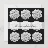 Uitnodiging voor bruidsmeisjeslunch -- Witte Rozen (Voorkant)