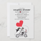 Uitnodiging voor Bruidspaar Shower In Love Gift Co (Voorkant)