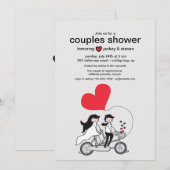 Uitnodiging voor Bruidspaar Shower In Love Gift Co (Voorkant / Achterkant)