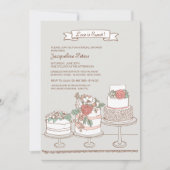 Uitnodiging voor bruidstaarten (Voorkant)