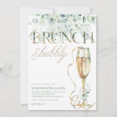 Uitnodiging voor bruidsuitje met brunch en bubbels (Voorkant)