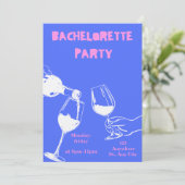 Uitnodiging voor bruidsweekend in felle kleuren vo (Staand voorkant)