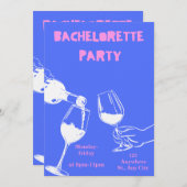 Uitnodiging voor bruidsweekend in felle kleuren vo (Voorkant / Achterkant)