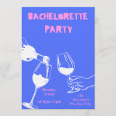 Uitnodiging voor bruidsweekend in felle kleuren vo (Voorkant)