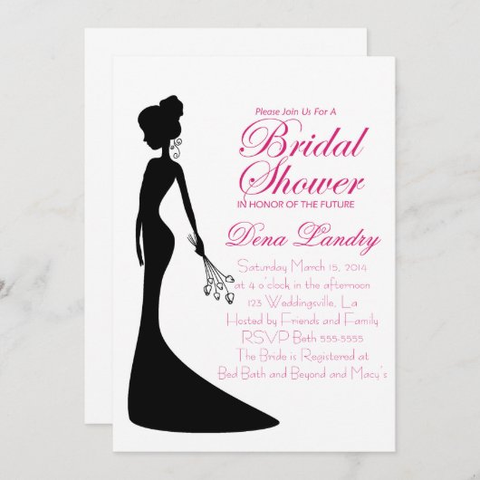 Uitnodiging voor bruiloft (Voorkant / Achterkant)