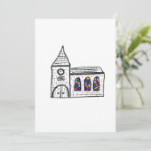 Uitnodiging voor bruiloft (Staand voorkant)