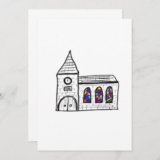 Uitnodiging voor bruiloft (Voorkant / Achterkant)