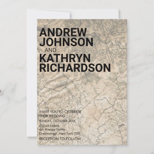 Uitnodiging voor  bruiloft (Voorkant)