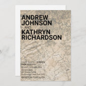 Uitnodiging voor  bruiloft (Voorkant / Achterkant)