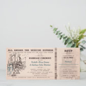 Uitnodiging voor bruiloft (Staand voorkant)