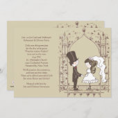 Uitnodiging voor bruiloft (Voorkant / Achterkant)