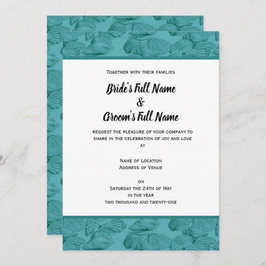 uitnodiging voor bruiloft (Voorkant / Achterkant)