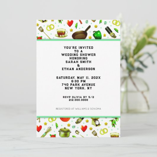 Uitnodiging voor bruiloft (Staand voorkant)