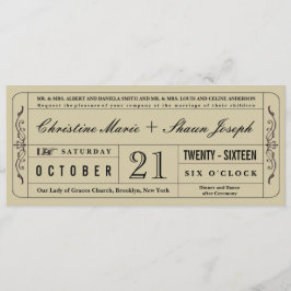 Uitnodiging voor  bruiloft