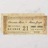 Uitnodiging voor  bruiloft (Voorkant / Achterkant)