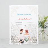 Uitnodiging voor bruiloft — (Staand voorkant)